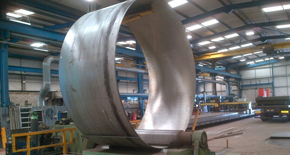 Protective Metal/Steel Spraying Treatment at Afon Engineering, Swansea, UK - Metal/Steel Plate Rolling